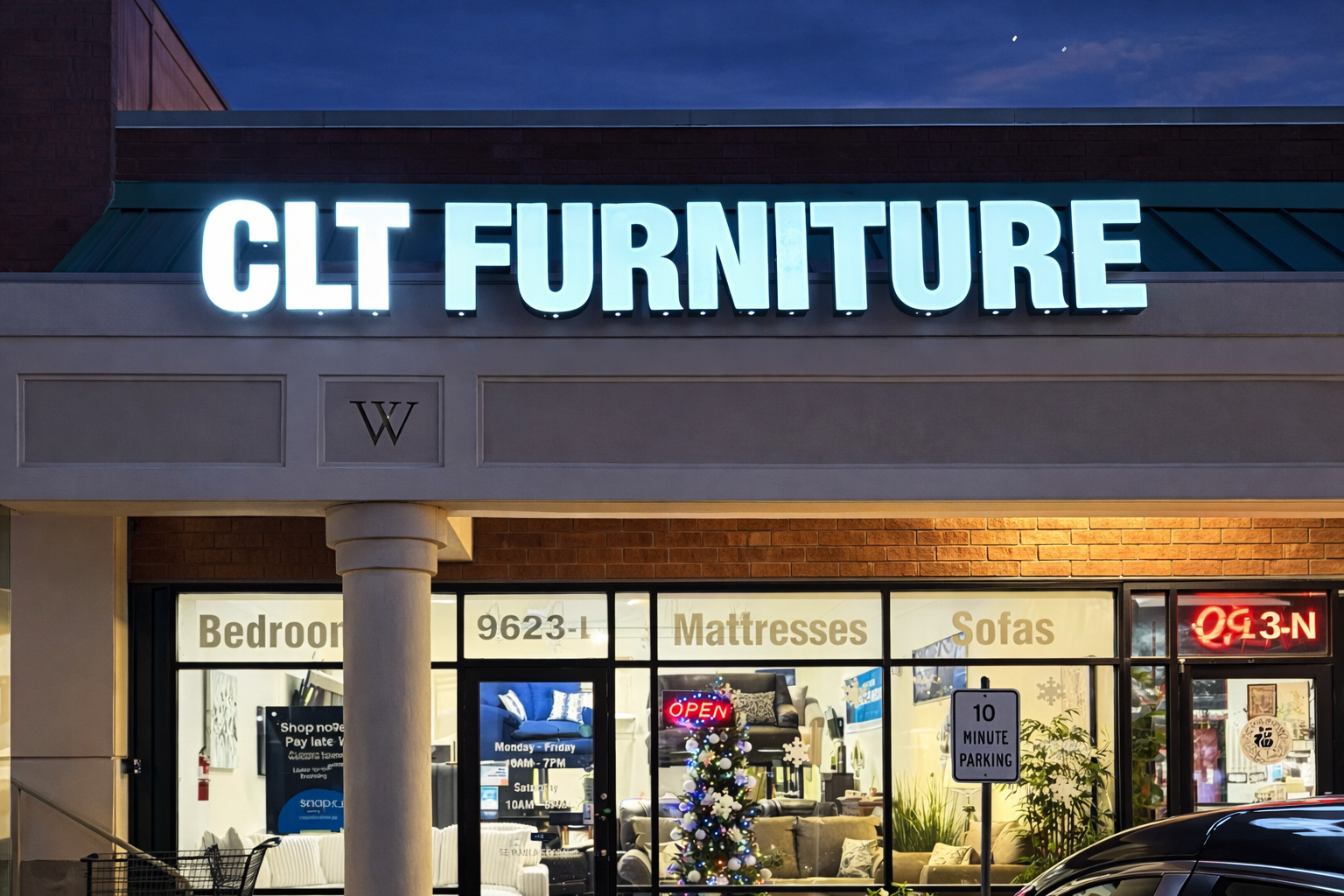 CLT Furniture storefront in Charlotte