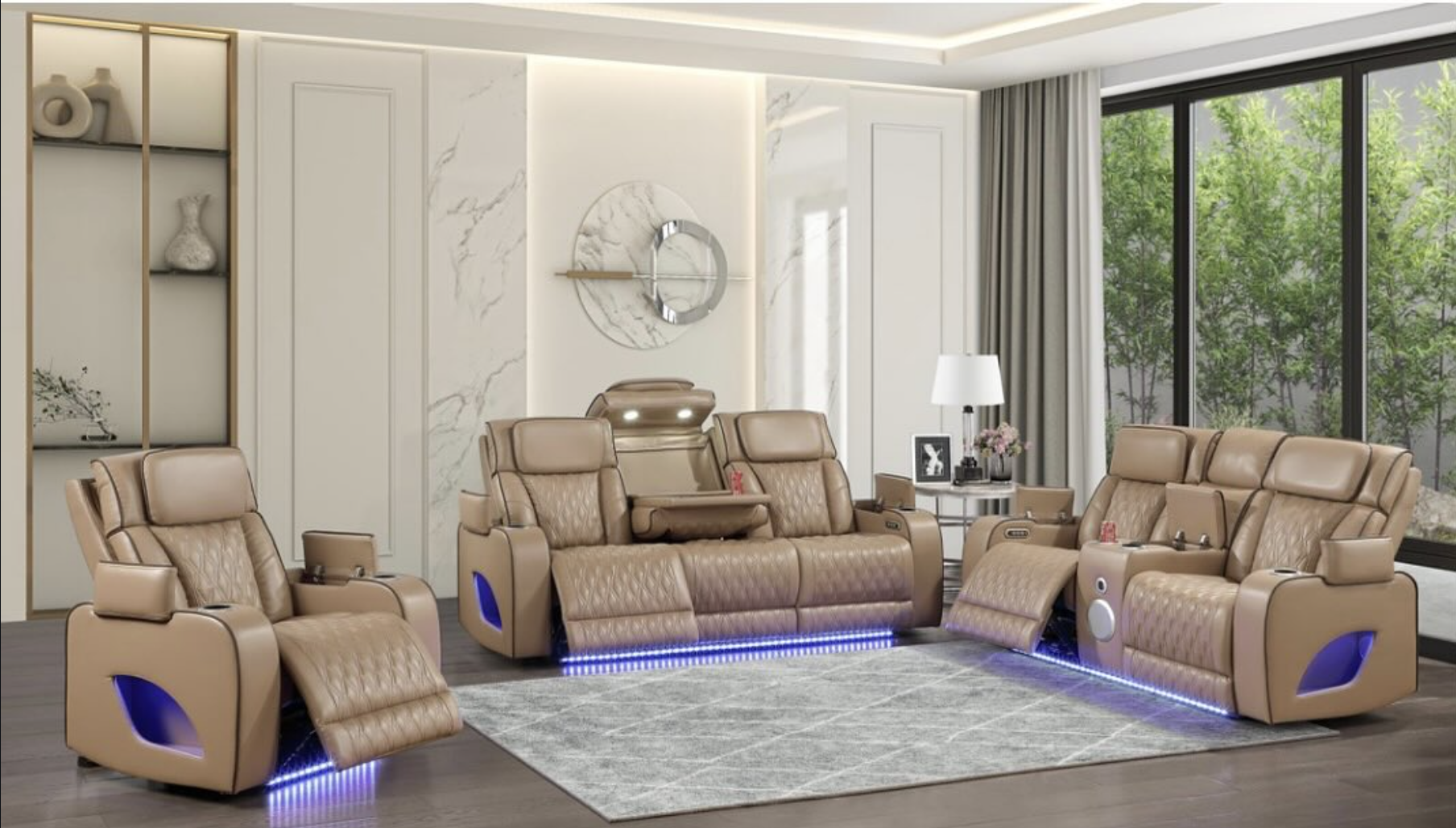 Coffee table with clean modern lines