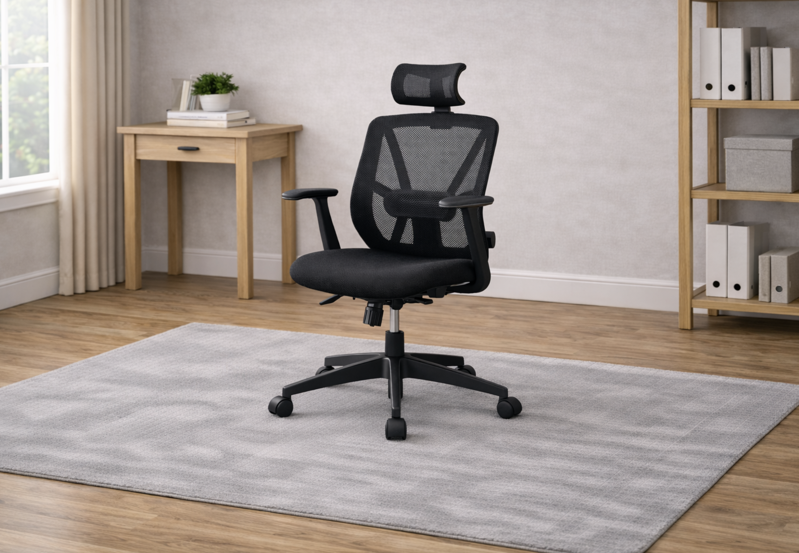 Mesh office chair with breathable back support